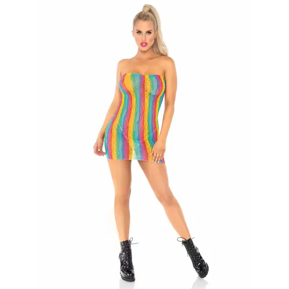 שמלת צינור צבעי קשת 86163 LEG AVENUE, צבעוני, S-L (ONE SIZE), 3 image