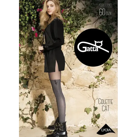 גרביון עם פרינט חתולה 60 דנייר COLETTE CAT 04