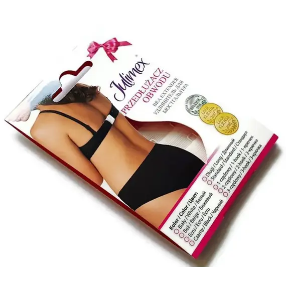 מאריך חזיה 3 קרסים גומי BA-03 JULIMEX, , ONE SIZE, צבע אביזרים: שחור,  מידה: ONE SIZE, 4 image