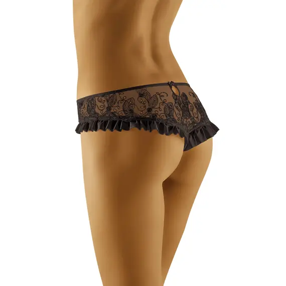 ​תחתון חוטיני תחרה דגם CHACONA WOLBAR, שחור, S-2, צבע: שחור,  מידה: S-2