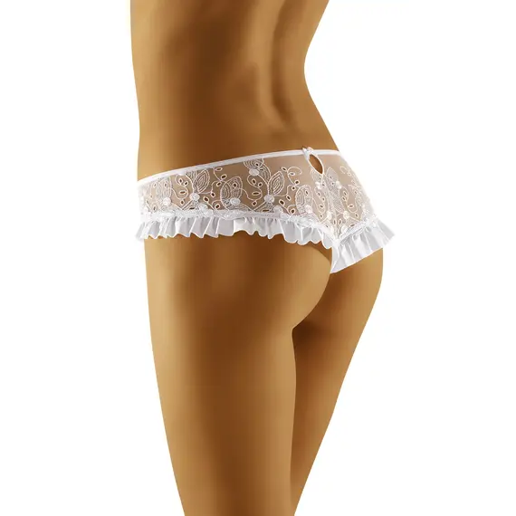 ​תחתון חוטיני תחרה דגם CHACONA WOLBAR, לבן, S-2, צבע: לבן,  מידה: S-2