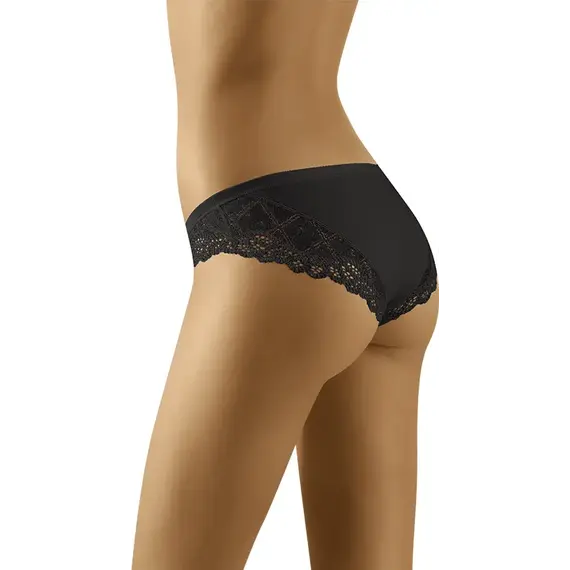 תחתוני נשים אלגנטיים דגם FLUFFY WOLBAR, שחור, L-4, צבע: שחור,  מידה: L-4, 2 image