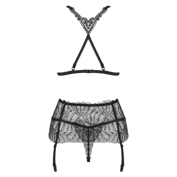 סט סקסי 3 חלקים CHICCANTA OBSESSIVE, שחור, L-XL, צבע: שחור,  מידה: L-XL, 5 image