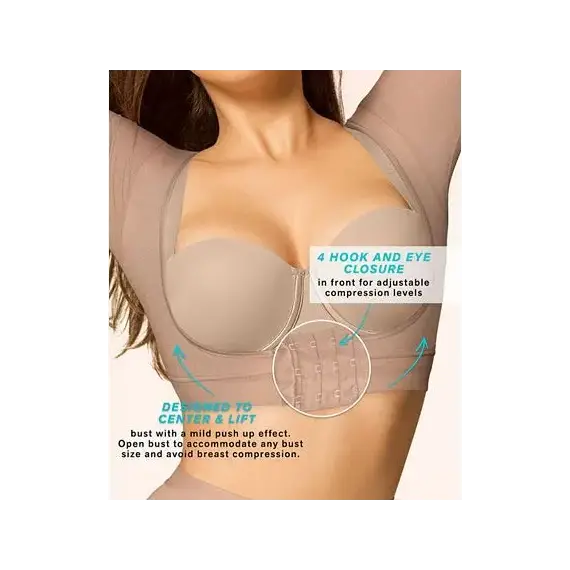 מחטב לחץ עם שרוול לאחר ניתוח 015790 LEONISA, גוף, L, צבע: גוף,  מידה: L, 6 image