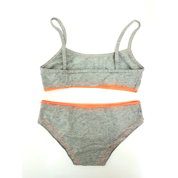 סט גוזיה ותחתון דגם 4168 JADEA , S, אפור-כתום, צבע: אפור-כתום,  מידה: S, 3 image