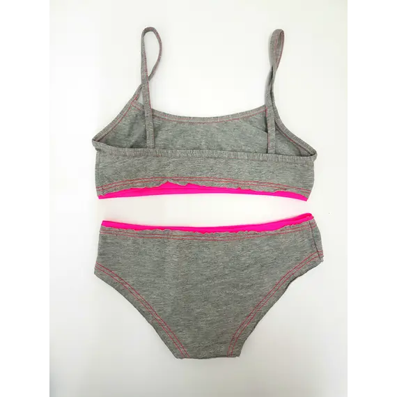 סט גוזיה ותחתון דגם 4168 JADEA , S, אפור-כתום, צבע: אפור-כתום,  מידה: S, 5 image