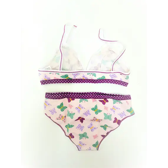 סט נוער גוזיה ותחתון צבעוני 4174 JADEA , M, סגול, צבע: סגול,  מידה: M, 3 image