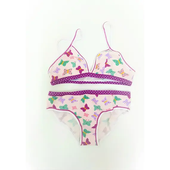 סט נוער גוזיה ותחתון צבעוני 4174 JADEA , M, סגול, צבע: סגול,  מידה: M, 2 image