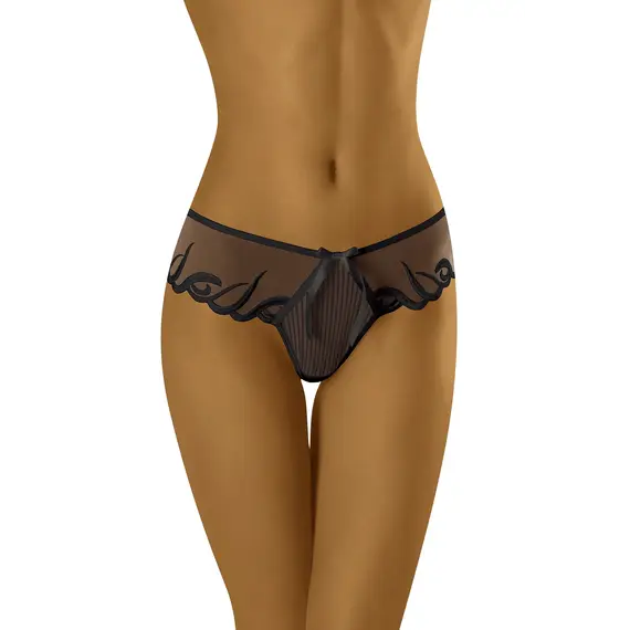 תחתון חוטיני תחרה MAKUMBA WOLBAR, שחור, S-2, צבע: שחור,  מידה: S-2