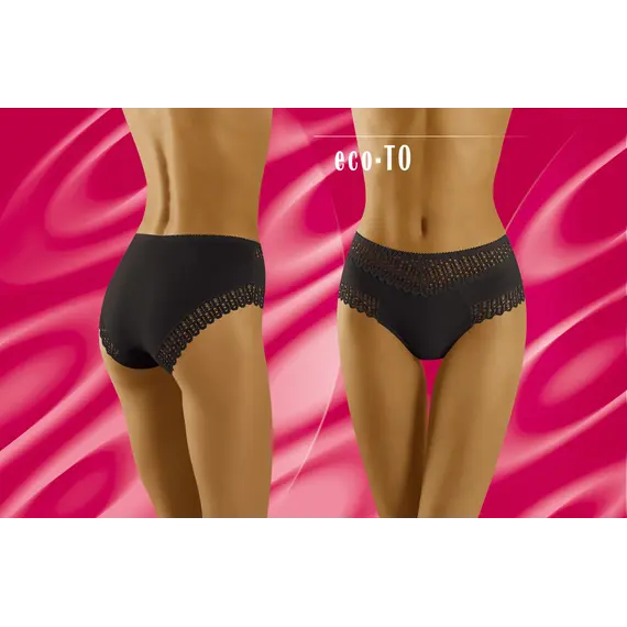 תחתוני מקסי כותנה אורגנית דגם ECO TO WOLBAR, שחור, M-3, צבע: שחור,  מידה: M-3, 2 image