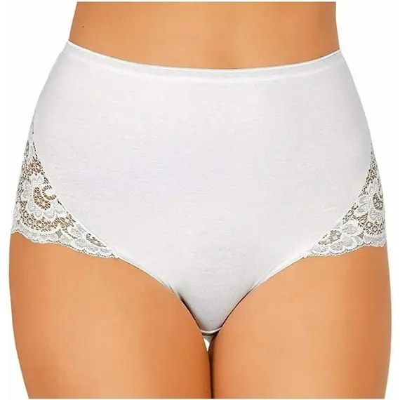 תחתוני כותנה גזרה גבוהה דגם 07 JADEA , L-4, לבן, צבע: לבן,  מידה: L-4, 2 image