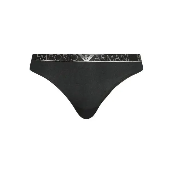 מארז 2 תחתוני ברזילאי ללא תפר דגם 163337 Emporio Armani , שחור, L-4, צבע: שחור,  מידה: L-4, 5 image