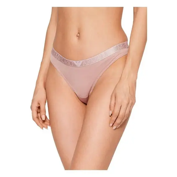 מארז 2 תחתוני חוטיני עם לוגו דגם 163333 Emporio Armani , שחור, S-2, צבע: שחור,  מידה: S-2, 5 image