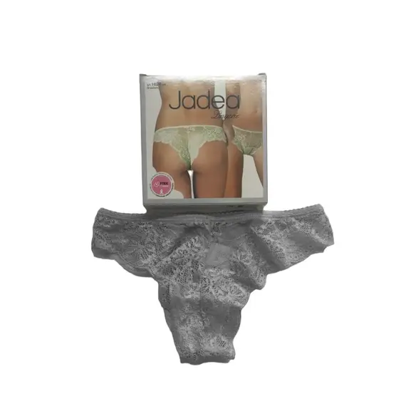 תחתון ברזילאי תחרה 1628C אפור, JADEA , M-3, צבע: אפור,  מידה: M-3