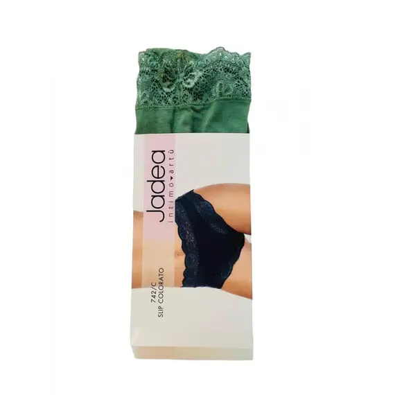 תחתון מידי מכותנה ותחרה 742C JADEA , ירוק, M-3, צבע: ירוק,  מידה: M-3