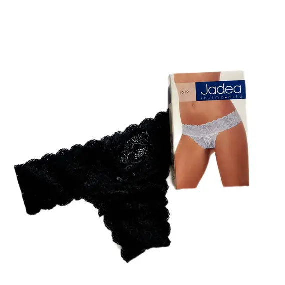 תחתון חוטיני תחרה דגם 1619 JADEA , S-2, שחור, צבע: שחור,  מידה: S-2, 3 image