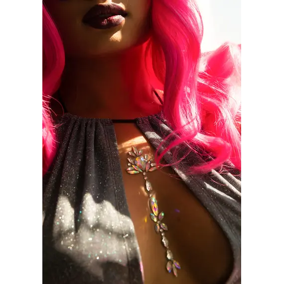 מדבקות סקסיות לגוף 011 LEG AVENUE, ONE SIZE, אדום, צבע אביזרים: אדום,  מידה: ONE SIZE, 2 image