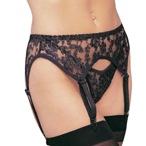 חגורת ביריות רצועות וחוטיני תואם 8888 LEG AVENUE, שחור, S-L (ONE SIZE), צבע: שחור,  מידה: S-L (ONE SIZE), 3 image