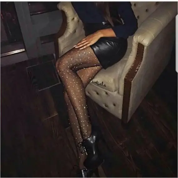 גרביון רשת מיוחד מעוצב אבנים MYRIAD KNITTEX, שחור, S-2, צבע: שחור,  מידה: S-2, 3 image