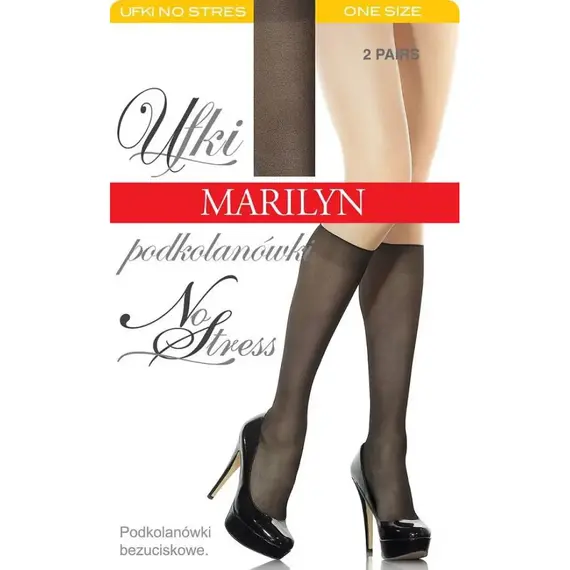 2 זוגות גרבי ברך ללא תפר 15 דניר NO STRESS UFKI