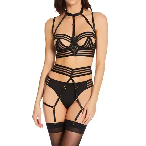 סט סקסי 3 חלקים 12160 DREAMGIRL, שחור, S, צבע: שחור,  מידה: S, 5 image