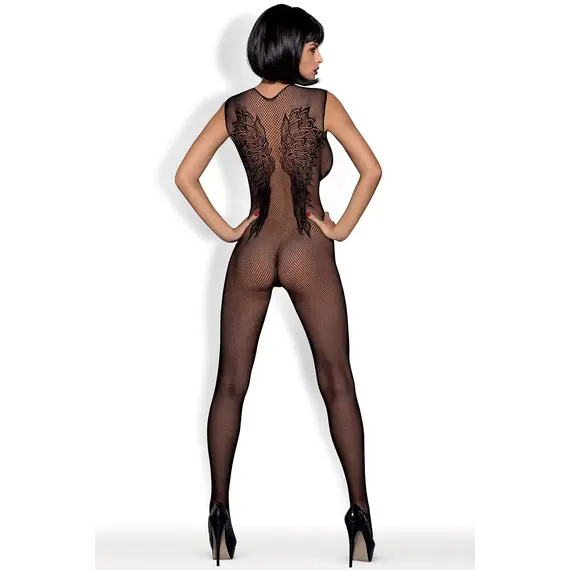 גרביון גוף רשת שלם עם מפשעון חשוף N112 OBSESSIVE, שחור, S-L (ONE SIZE), צבע: שחור,  מידה: S-L (ONE SIZE)