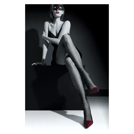 גרביון רשת מיוחד מעוצב אבנים MYRIAD KNITTEX, שחור, S-2, צבע: שחור,  מידה: S-2, 2 image