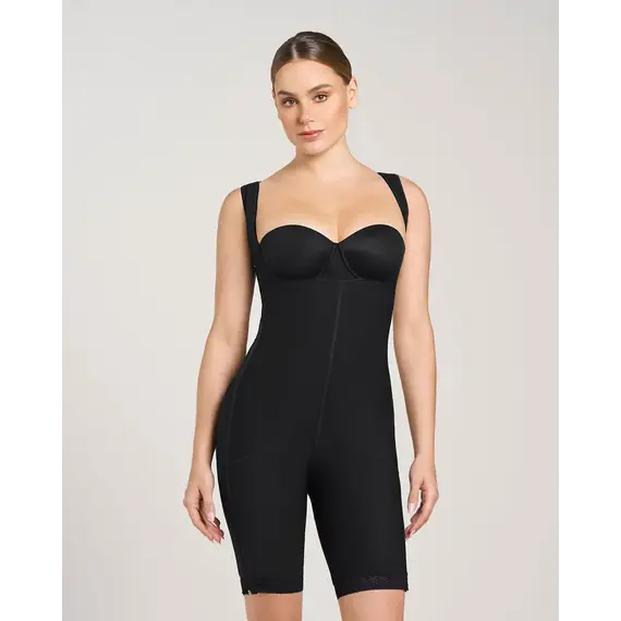 מחטב גוף לאחר ניתוח | כירורגיה פלסטית | מותן עד הברך | 018480N LEONISA, שחור, XL-5, צבע: גוף,  מידה: XL-5, 3 image