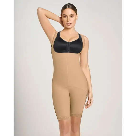 מחטב גוף לאחר ניתוח | כירורגיה פלסטית | מותן עד הברך | 018480N LEONISA, שחור, XL-5, צבע: גוף,  מידה: XL-5, 7 image