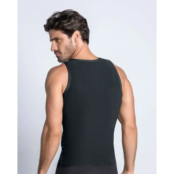 גופיית חיטוב מקצועית לגבר 035022 LEONISA, שחור, M, צבע: שחור,  מידה: M, 2 image