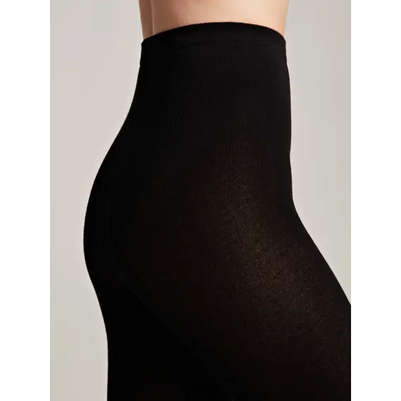 גרביון חורף מט עבה מכותנה 450 דנייר Cotton CONTE, שחור, S-2, צבע: שחור,  מידה: S-2, 2 image