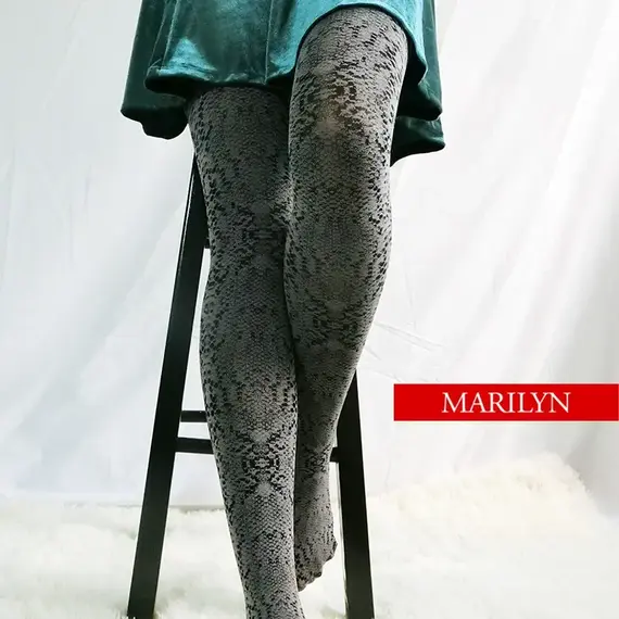 גרביונים מדוגמים פרינט נחש 60 דנייר INTENSE E19 MARILYN, חום בהיר, XS-S, צבע: חום בהיר,  מידה: XS-S