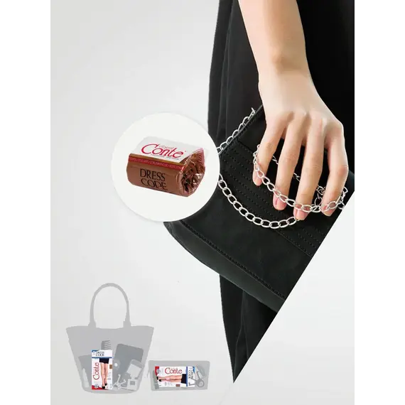 גרביון דק ללא מכנסון Dress Code 8 CONTE, ברונזה, S-2, צבע: ברונזה,  מידה: S-2, 3 image