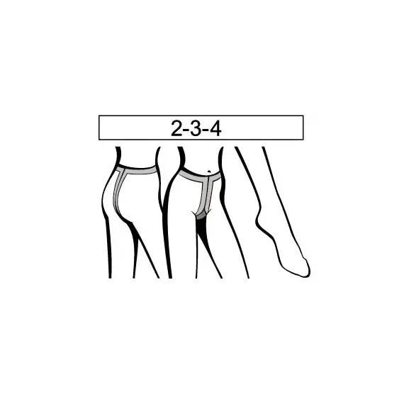 גרביונים מעוצבים עם תפרעם ולורקס RONNA 20 GATTA, שחור, S-2, צבע: שחור,  מידה: S-2, 2 image