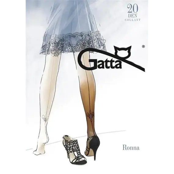 גרביונים מעוצבים עם תפרעם ולורקס RONNA 20 GATTA