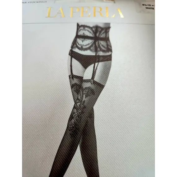 ירכונים אקסקלוסיבים עם פס אחורי לחגורת ביריות DESIRE LA PERLA, לבן, M, צבע: לבן,  מידה: M