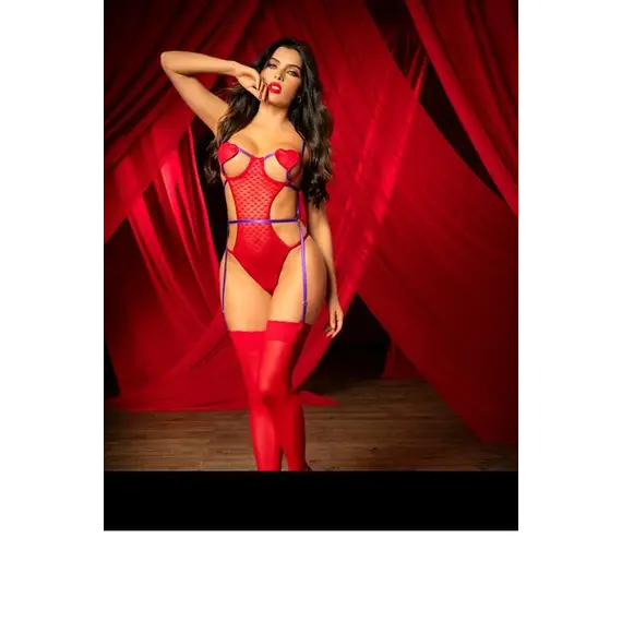 בגד גוף סקסי אדום 8728 MAPALE, אדום, S-M, צבע: אדום,  מידה: S-M