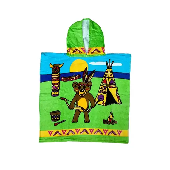 מגבת פונצ'ו עם כובע