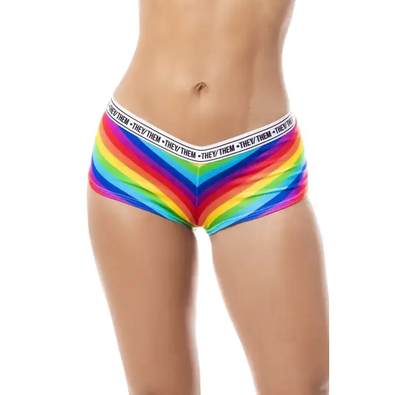 תחתון בוקסר סקסי 122C THEY/THEM , קשת, S-M, צבע: קשת,  מידה: S-M