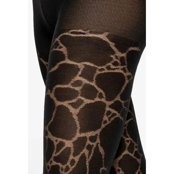 גרביונים מעוצבים 50 דנייר SAVAGE W.02 GATTA, שחור, 2, צבע: שחור,  מידה: 2, 4 image