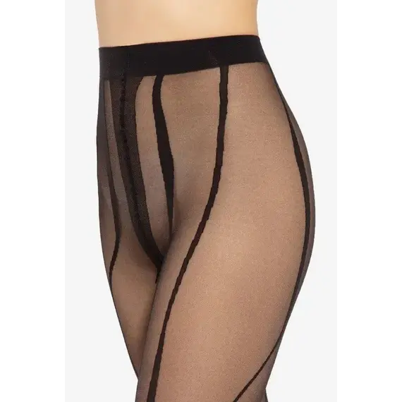 גרביונים מעוצבים 40 דנייר Modern W.04 GATTA, שחור, 2, צבע: שחור,  מידה: 2, 5 image