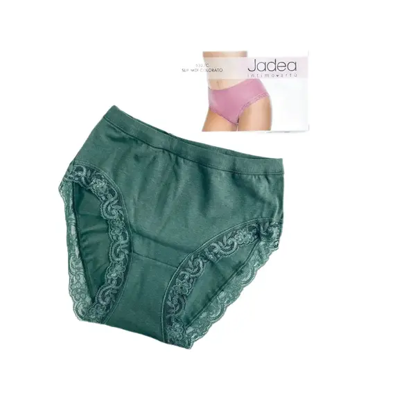תחתון כותנה ומודל | גזרה גבוהה דגם 532C ירוק, JADEA , M-3, צבע: ירוק,  מידה: M-3