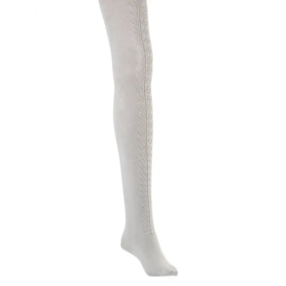 גרביונים חמים ומעוצבים מכותנה 120 דנייר SOPHIA E08 MARILYN, שמנת, M-L, צבע: שמנת,  מידה: M-L