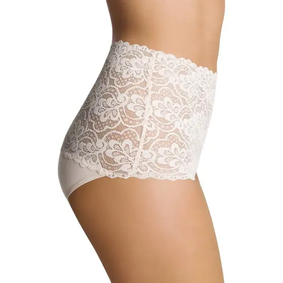 תחתון מקסי כותנה עם תחרה ENRICA EMILI, גוף, S, צבע: גוף,  מידה: S