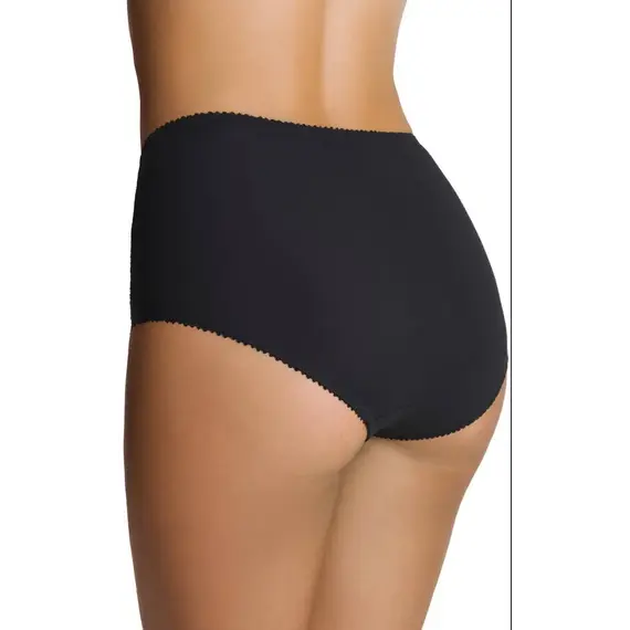 תחתון מקסי כותנה עם תחרה ULLA EMILI, שחור, M, צבע: שחור,  מידה: M, 2 image