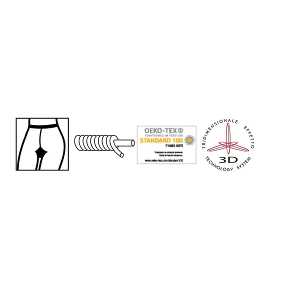 גרביונים מעוצבים 100 דנייר SATY RETE UP N1 JIULIA, שחור, S, צבע: שחור,  מידה: S