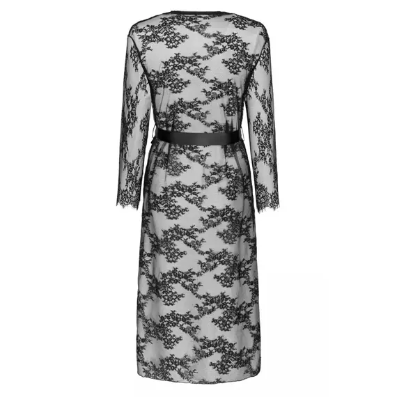 חלוק תחרה ארוך סקסי MOSTINA LIVIA CORSETTI, שחור, S-M, צבע: שחור,  מידה: S-M