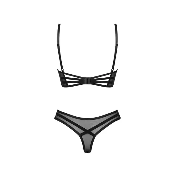 סט חזייה ותחתון חוטיני ROXELIA OBSESSIVE, שחור, XS-S, צבע: שחור,  מידה: XS-S