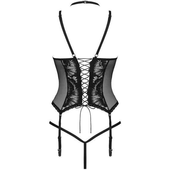 סט מחוך ותחתון חוטיני דגם ALESSYA OBSESSIVE, שחור, M-L, צבע: שחור,  מידה: M-L, 3 image