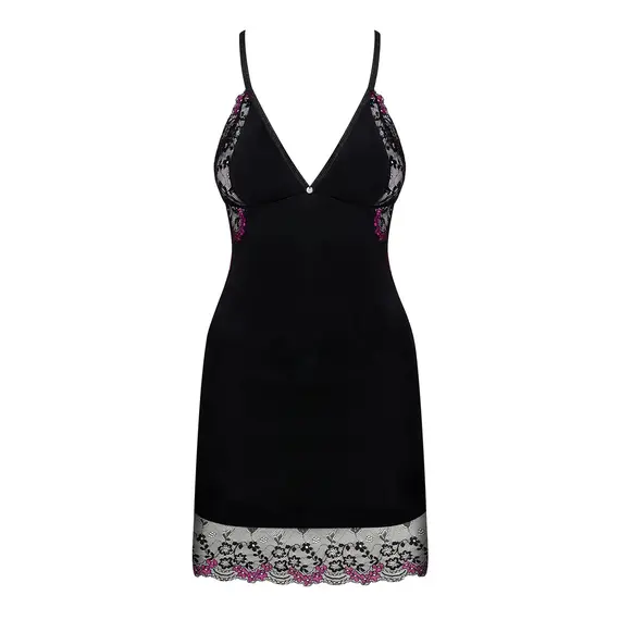 כותונת וחוטיני תואם VANESSME OBSESSIVE, שחור, S-M, צבע: שחור,  מידה: S-M, 6 image